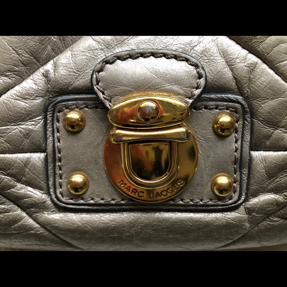 Marc Jacobs Silver Leather Patchwork Camilla Bag - image 2